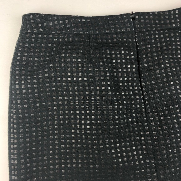 Gap Black Mini Skirt Cotton Blend Textured Faux Leather Size 6 - Picture 8 of 13